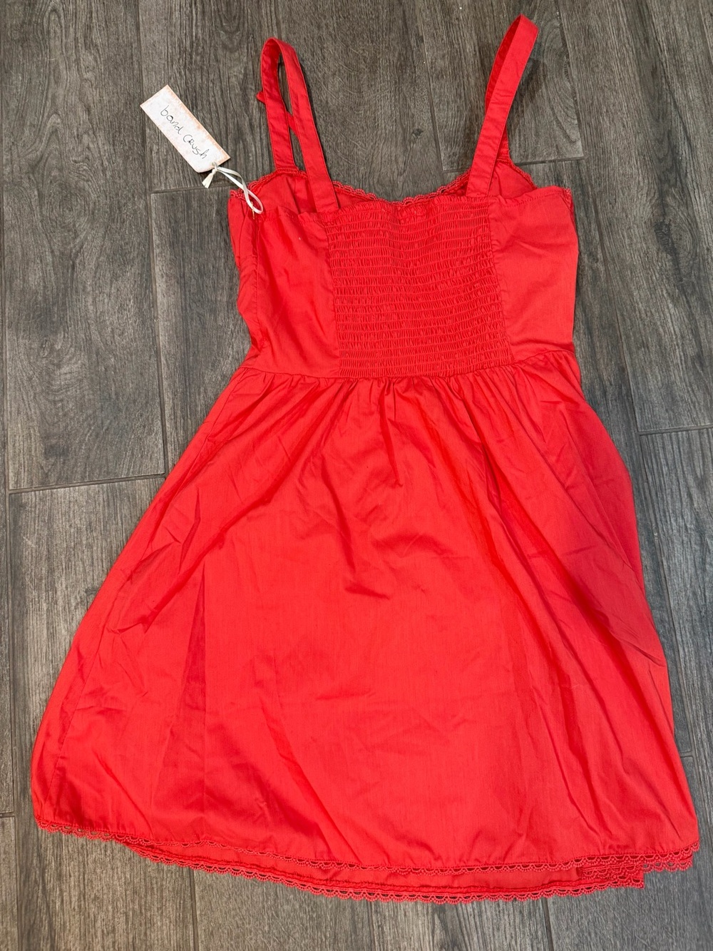 NWT Band Crush Red Cotton Corset Mini Dress - Picture 6 of 6